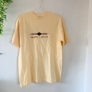 Vintage Grand Canyon Embroidered Graphic Tshirt Yellow